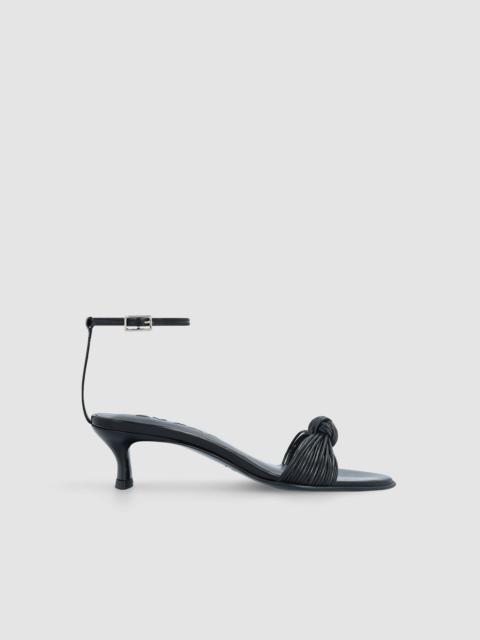 BY FAR Egon Black Creased Calf Leather Sandal
