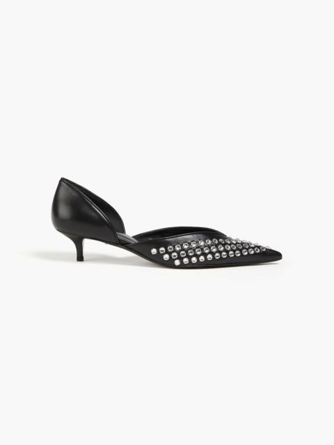 Other Designers Crystal-embellished leather pumps