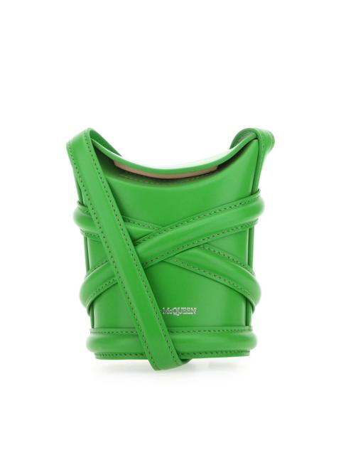 Alexander McQueen Alexander McQueen Grass Green Leather Mini The Curve Bucket Bag