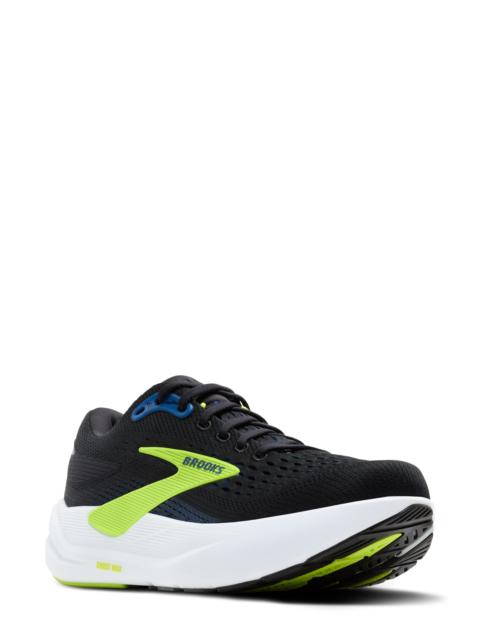 BROOKS Brooks Ghost Max 3 Running Shoe in Black/Navy/Acid Lime at Nordstrom