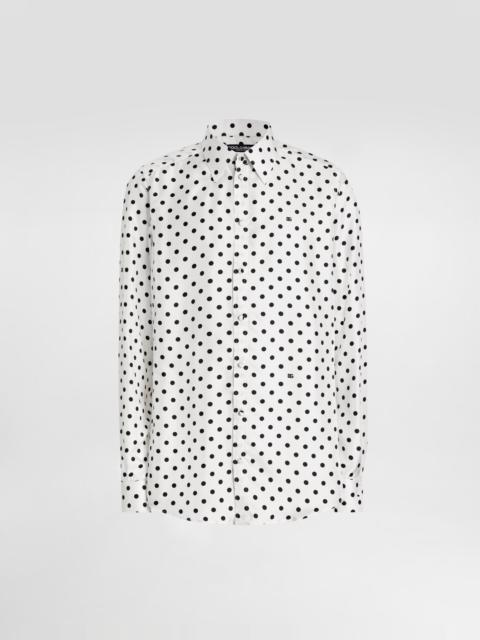 Dolce & Gabbana Polka dot-print martini twill shirt