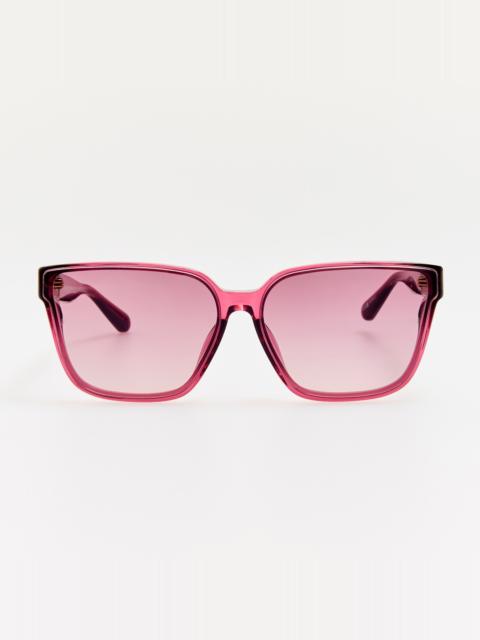 LINDA FARROW Frey Sunglasses in Wine