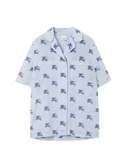 Burberry Tabi Ekd Monogram Silk Pyjama Shirt