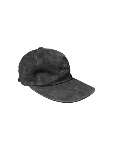 Burberry 90’S BURBERRYS SUEDE SHEEPSKIN LOGO HAT CAP