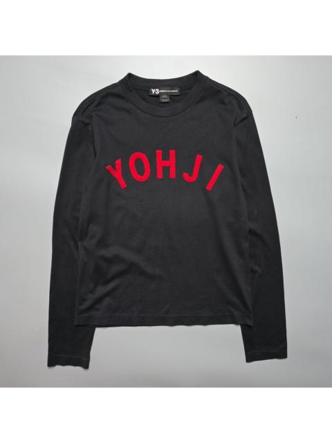 Yohji Yamamoto Y-3 Yohji Letters Long Sleeve T-Shirt