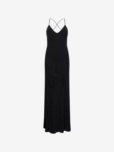 Roberto Cavalli Silk Maxi Dress with Monogram RC