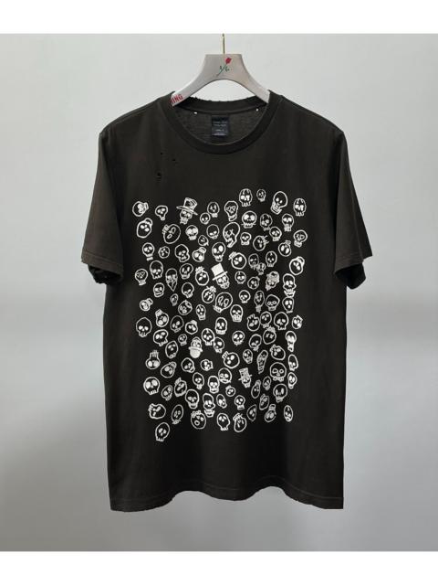 NUMBER (N)INE Number (N)ine 05SS Full Skull Print Distressed Tee