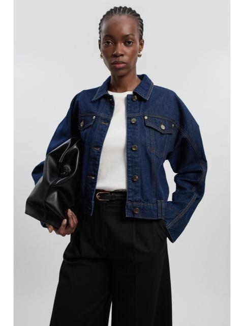 KAREN MILLEN Denim Cropped Jacket