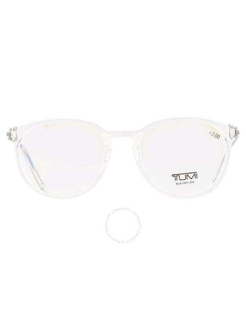 Tumi - Tumi Reading Oval Men's Eyeglasses VTU801 CRY 50 +2.00