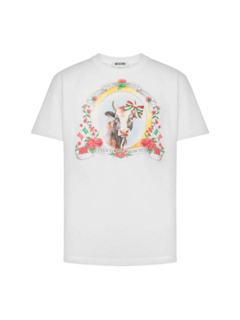 Moschino COW-PRINT T-SHIRT