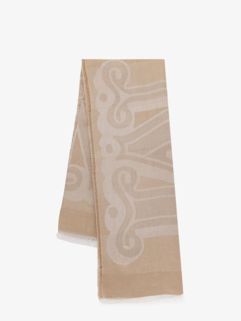 Max Mara Max Mara Modal, Linen And Cotton Blend Scarf