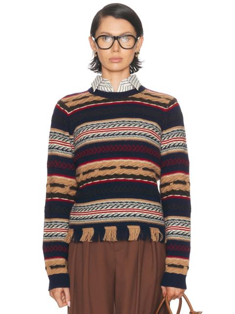 GUEST IN RESIDENCE Western Stripe Crew Sweater