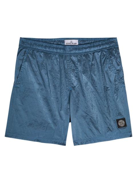 Stone Island Stone Island Logo Crinkled Nylon Swim Shorts