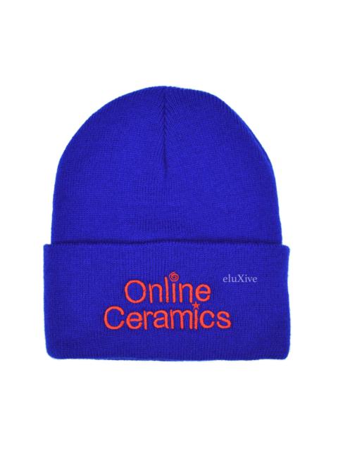 Other Designers Online Ceramics Blue Logo Embroidered Beanie DS