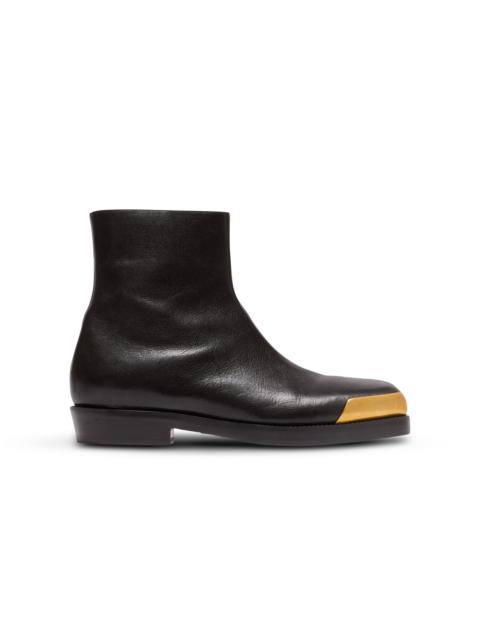 Balmain Square-toe boots in textured leather