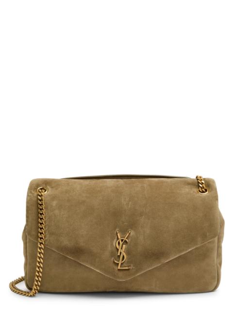 SAINT LAURENT Saint Laurent Calypso Large Padded Suede Shoulder bag