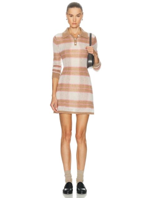 GUEST IN RESIDENCE Shadow Plaid Polo Dress