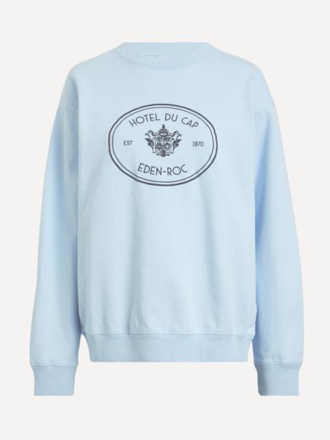 Sporty & Rich Ciel-Navy Eden Crest Crew-Neck Sweatshirt