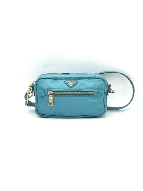 Prada Prada Aqua Blue Nylon Mini Crossbody Bag