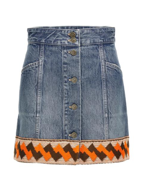 Valentino Valentino Garavani trimming skirt