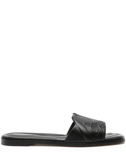 Alexander McQueen Alexander Mcqueen Women Seal Leather Flat Sandals