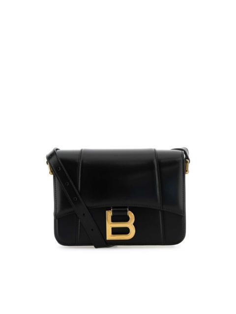 BALENCIAGA Balenciaga Black Leather Small Hourglass Crossbody Bag