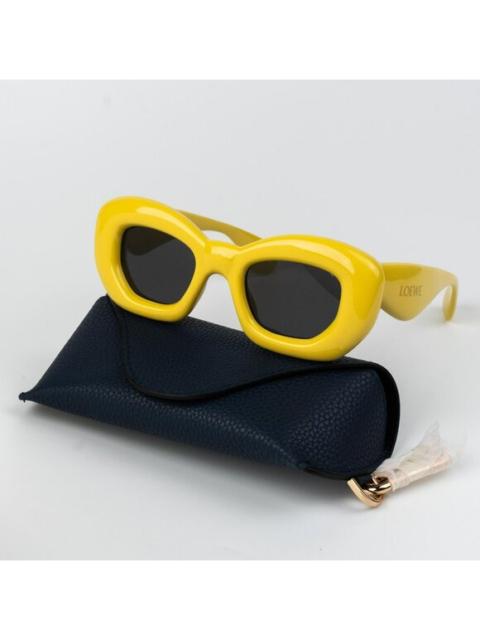 Loewe Loewe INFLATED Women Sunglasses Yellow Grey Cat Eye LW40117I 39A NEW AUTHENTIC