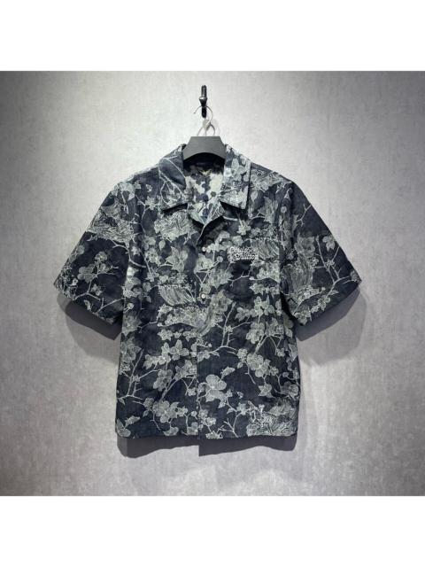 Louis Vuitton Louis Vuitton floral print short-sleeved denim shirt