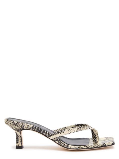 Aeyde Wilma Snake-print Leather Sandals