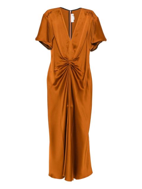 Victoria Beckham gathered satin dress