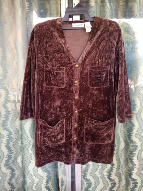 Other Designers Sonia Rykiel Velvet long cardigan