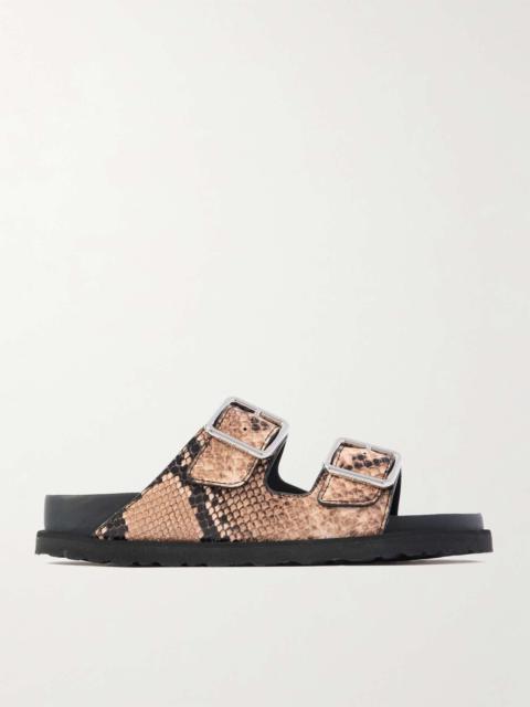 Arizona snake-effect leather sandals Snake print