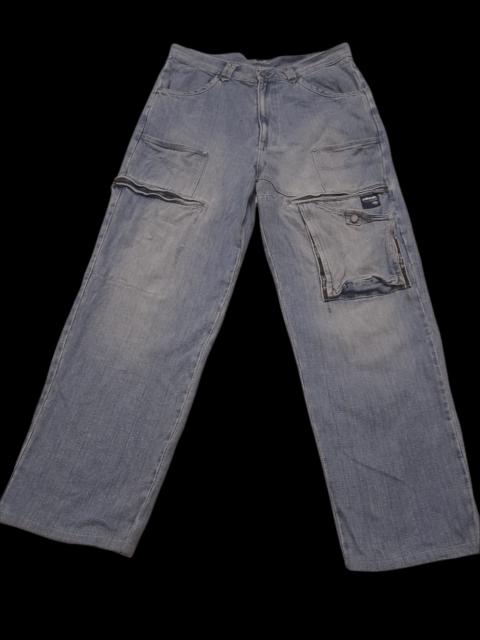 Other Designers Vintage - 90s PELLE PELLE MULTIPOCKET DENIM BAGGY (D621)