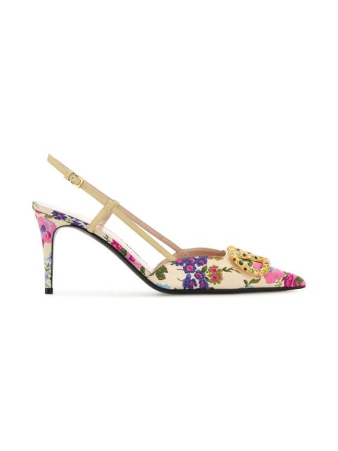Valentino Printed Fabric Vlogo Signature Pumps