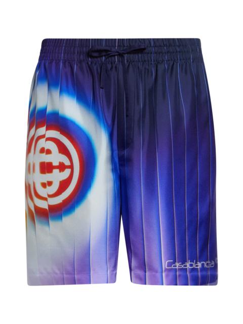 CASABLANCA Casablanca Shockwave Stripe Silk Drawstring Shorts in Silk Twill at Nordstrom