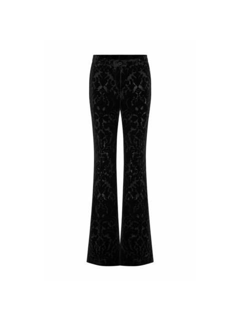 GUCCI Gucci Women Floral Print Velour Devore' Pants