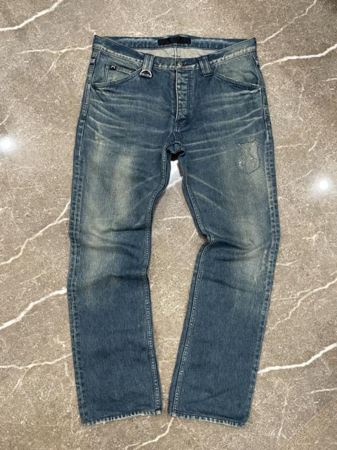 Other Designers Japanese Brand - Roarguns Swarovski Shield Logo Denim Jeans