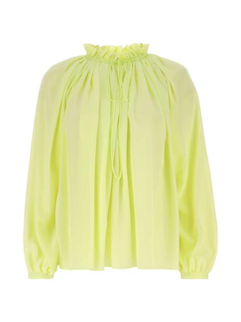 Fluo Yellow Polyester Blouse