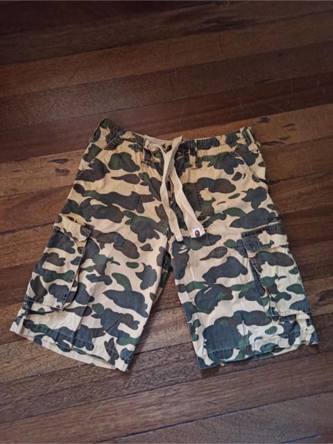 Bape Og Yellow Camo Cargo Shorts