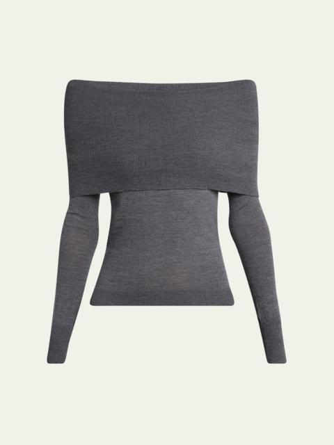 Stella McCartney Off-the-Shoulder Wool Sweater