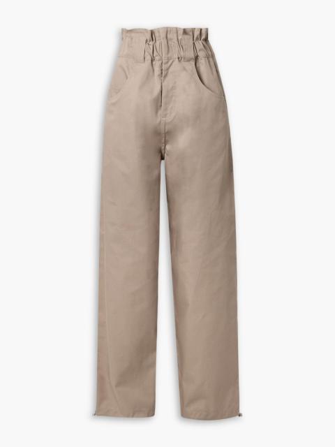 Other Designers Ruched gabardine cargo pants