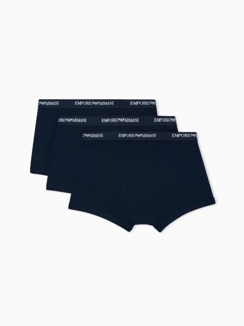 EMPORIO ARMANI THREE-PACK OF STRETCH JERSEY BOXER BRIEFS