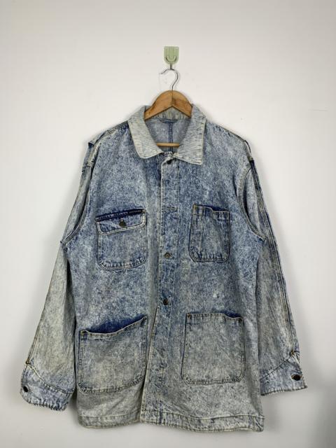 Other Designers Vintage BUGLE BOY Distressed Acid Wash Denim Jacket J0625