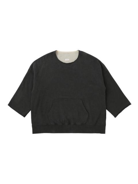 visvim BURROW DUAL SWEAT DMGD BLACK