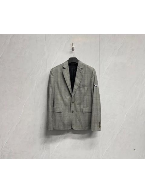 BALENCIAGA Balenciaga Plaid Jacket with All-Over Logo Lining