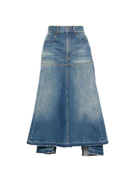 Victoria Beckham Patched Denim Skirt