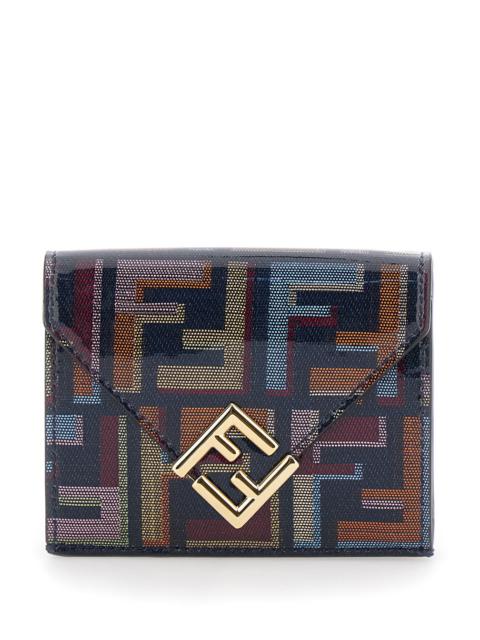 FENDI Fendi Women Multicolour Wallet With Front Logo Plate And All-Over Ff Motif In Fabric Woman