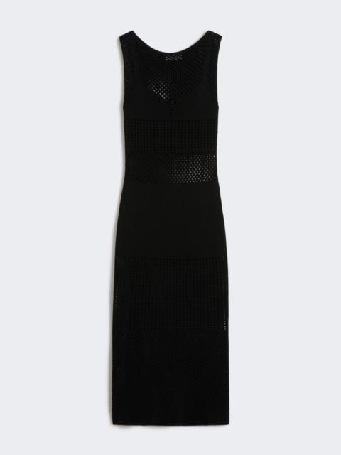 Sportmax Long stretch viscose dress - black