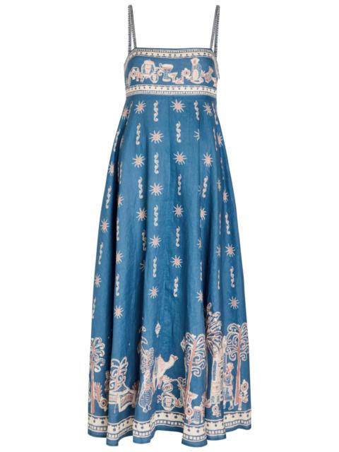 ALÉMAIS Alemais Acacia Printed Linen Maxi Dress