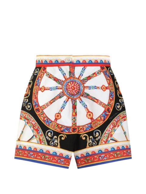 Dolce & Gabbana Dolce & Gabbana Women Carretto Print Cotton Shorts